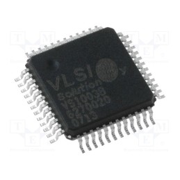 1 pcs x VLSI - VS1003B-L - IC: interface, codec audio, SPI,UART, SMD, LQFP48