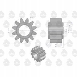 Satellite rear axle reduction gear 184176m1 mf3 mf4 or