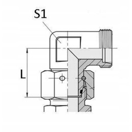 Elbow connector with nut m16x1 5 10l ewsd10lgp