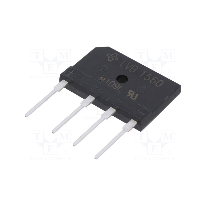1 pcs x VISHAY - LVB1560-M3/45 - Bridge rectifier: single-phase, Urmax: 600V, If: 15A, Ifsm: 400A