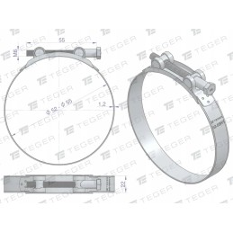 Clamping band gbs 52 55 clamp w1 galvanized steel