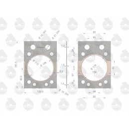 Head gasket, copper-plated, 46505130 c 360 or