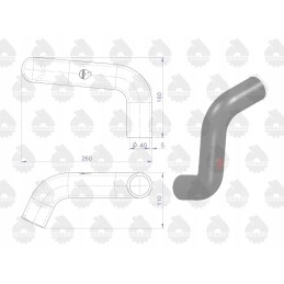 Lower radiator hose mf 4 original ursus