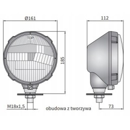 Ursus H4 headlight left without bulb oe161x112