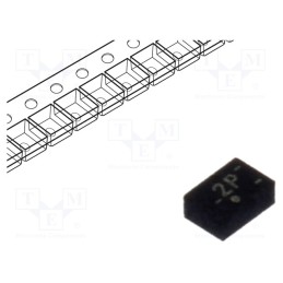 3 pcs x TEXAS INSTRUMENTS - TPD4E004DRYR - Diode: TVS array, Ubr: 6V, unidirectional, SON6, Ch: 4
