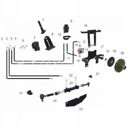 Support c 360 flat axis orbitrol cardan shaft