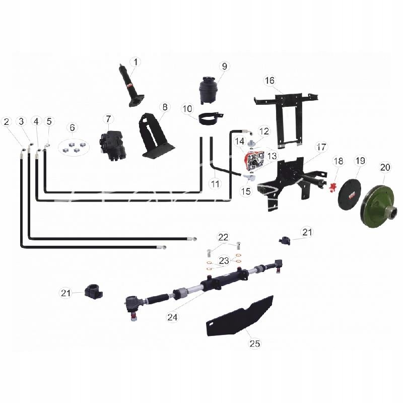 Support c 360 flat axis cardan shaft orbitrol