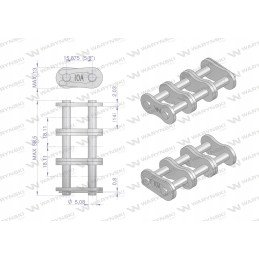 Reinforced chain lock z10a 3 ansi a 50 wary