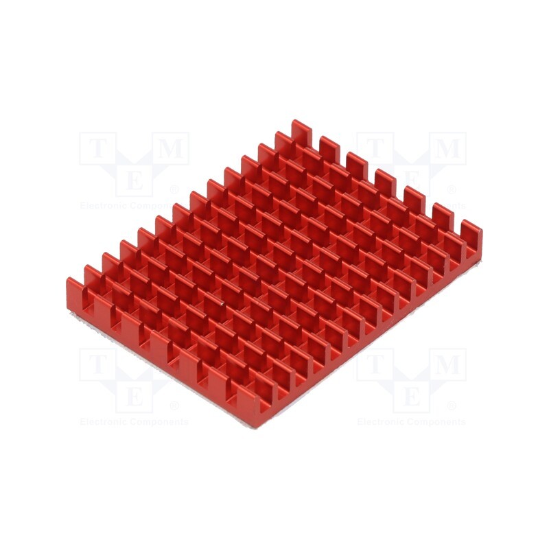 1 pcs x - ODS-15698 - Heatsink: extruded, grilled, Raspberry Pi, red, L: 40mm, W: 30mm
