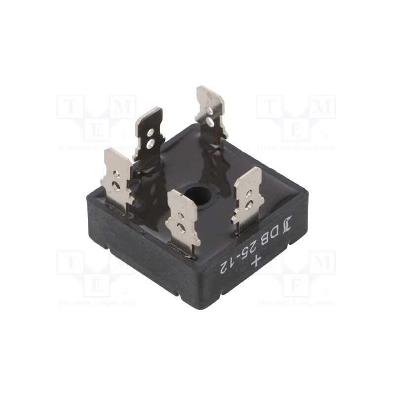 1 pcs x DIOTEC SEMICONDUCTOR - DB25-12 - Bridge rectifier: three-phase, Urmax: 1.2kV, If: 25A, Ifsm: 350A