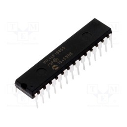 1 pcs x MICROCHIP TECHNOLOGY - PIC16F18855-I/SP - IC: PIC microcontroller, 14kB, 32MHz, 2.3÷5.5VDC, THT, DIP28, PIC16
