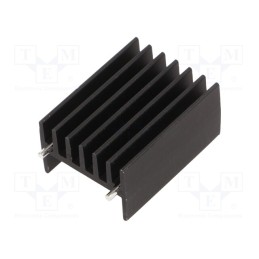 1 pcs x OHMITE - WA-T247-101E - Heatsink: extruded, TO247, black, L: 16mm, W: 23.4mm, H: 32mm, 11°C/W