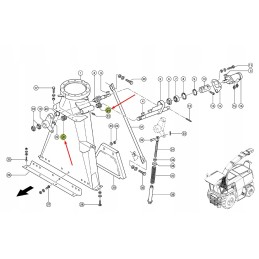 Copper sleeve with collar Claas Jaguar 078357