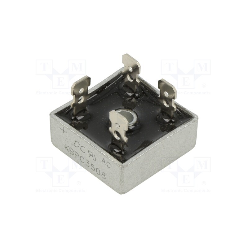 1 pcs x DC COMPONENTS - KBPC3508 - Bridge rectifier: single-phase, Urmax: 800V, If: 35A, Ifsm: 400A