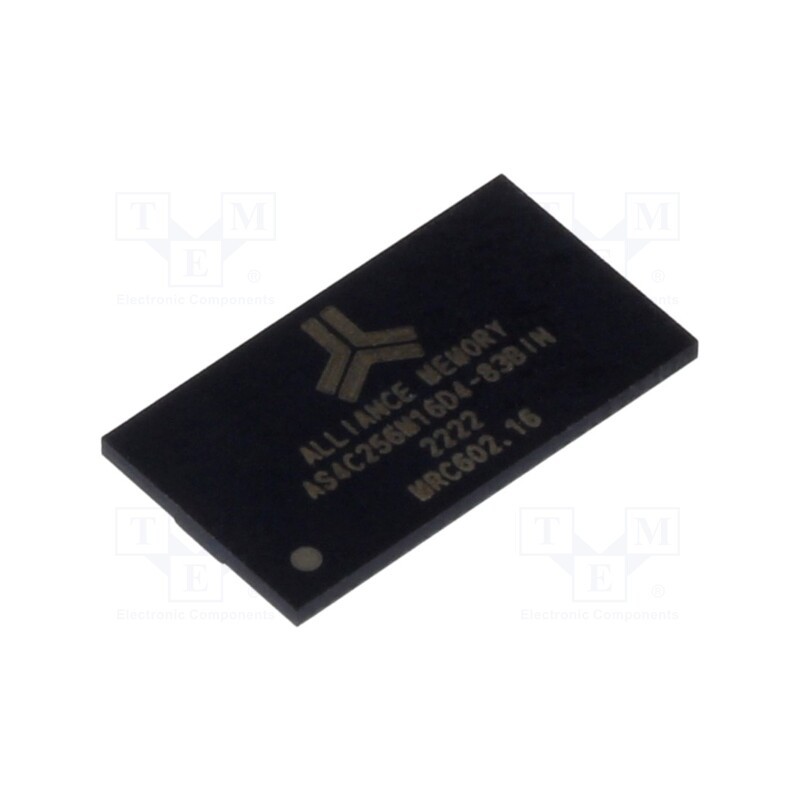 1 pcs x ALLIANCE MEMORY - AS4C256M16D4-83BIN - IC: DRAM memory, 4GbDRAM, 256Mx16bit, 1.2V, 1.2GHz, 14.16ns, FBGA96