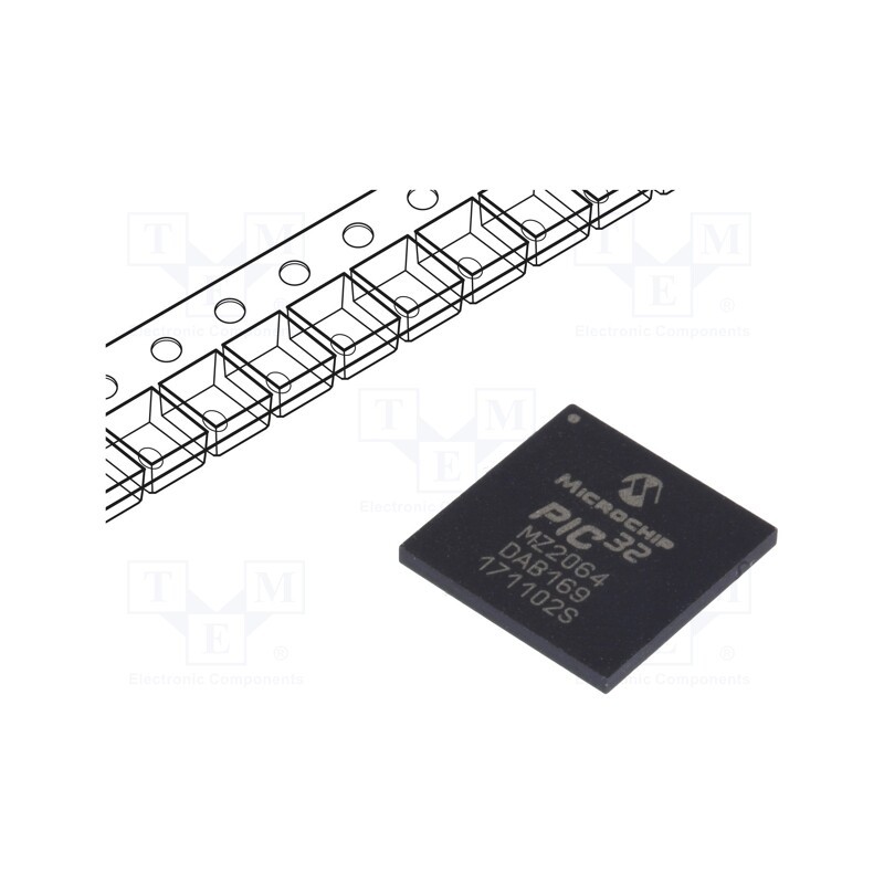 1 pcs x MICROCHIP TECHNOLOGY - PIC32MZ2064DAB169-I/HF - IC: PIC microcontroller, 2048kB, 2.2÷3.6VDC, SMD, LFBGA169, PIC32