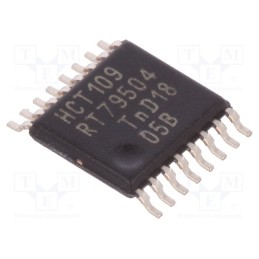 3 pcs x NEXPERIA - 74HCT109PW,112 - IC: digital, JK flip-flop, Ch: 2, IN: 5, CMOS,TTL, SMD, TSSOP16,