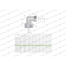 Metric hydraulic elbow ab m26x1 5 18l xev