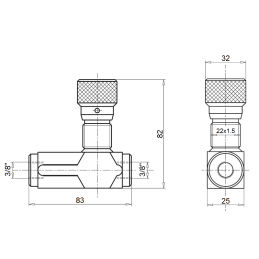 Hydraulic throttling valve in 1 side vrfu 3 8 30l