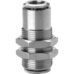 Straight bulkhead quick connector