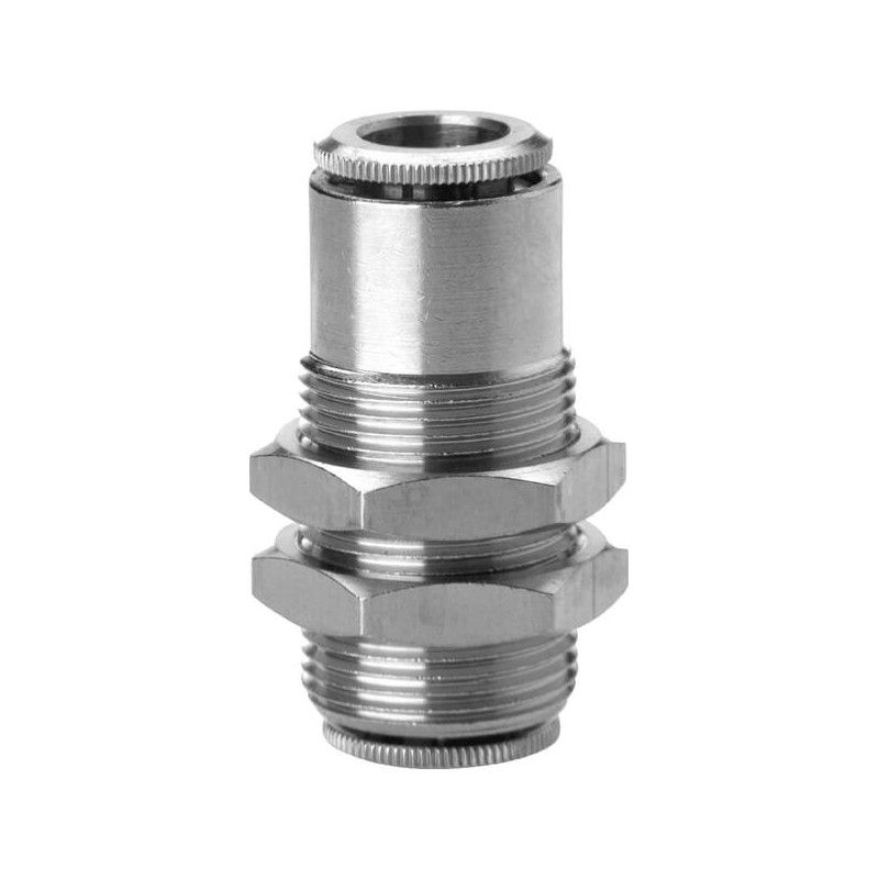 Straight bulkhead quick connector