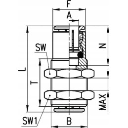 Straight bulkhead quick connector
