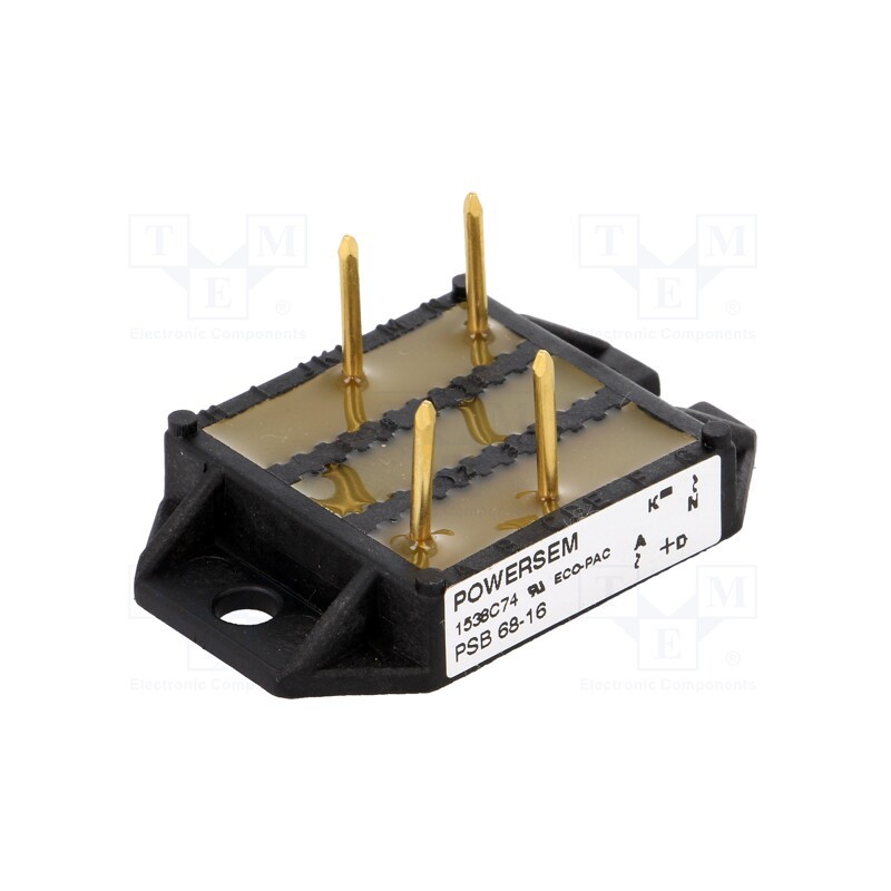 1 pcs x POWERSEM - PSB 68/16 - Bridge rectifier: single-phase, Urmax: 1.6kV, If: 68A, Ifsm: 480A
