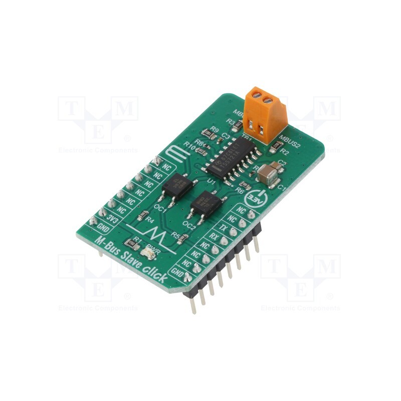 1 pcs x MIKROE - M-BUS SLAVE CLICK - Click board, transceiver, UART, TSS721A, prototype board, 3.3VDC