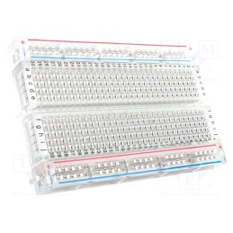 1 pcs x MIKROE - BREADBOARD CLEAR SELF-ADHESIVE 400 POINT - Expansion board, Board: prototyping,solderless