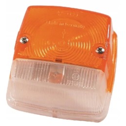 Orange transparent square lamp shade