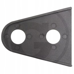 Sealing plate door glass hinge seal