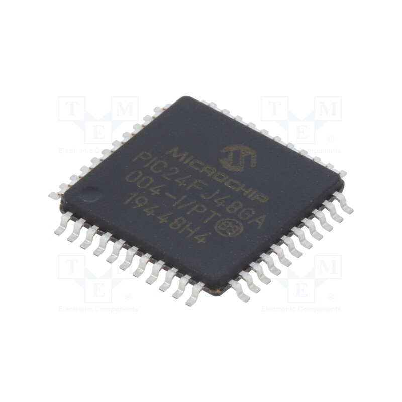 1 pcs x MICROCHIP TECHNOLOGY - PIC24FJ48GA004-I/PT - IC: PIC microcontroller, 48kB, 32MHz, SMD, TQFP44, PIC24, 8kBSRAM