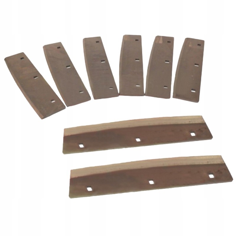 Set of 8 smooth knives with screws 069838