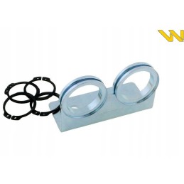 Double handle with locking rings for quick action