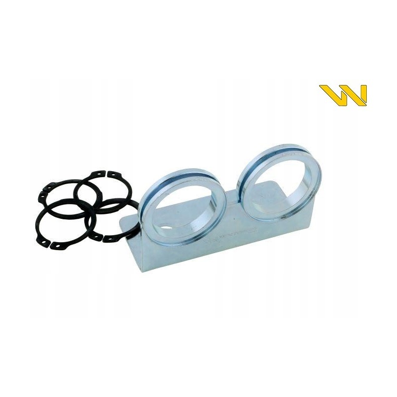 Double handle with locking rings for quick action