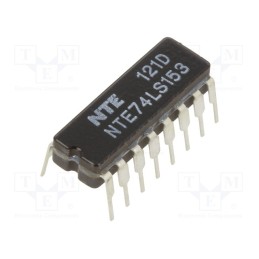 1 pcs x NTE Electronics - NTE74LS153 - IC: digital, 4 to 1 line,multiplexer,data selector, Ch: 2, DIP16