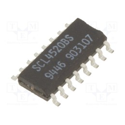 1 pcs x NTE Electronics - NTE4520BT - IC: digital, binary up counter, Ch: 2, CMOS, SMD, SO16, 3÷18VDC