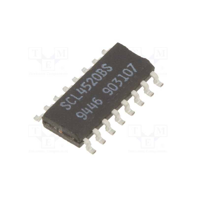 1 pcs x NTE Electronics - NTE4520BT - IC: digital, binary up counter, Ch: 2, CMOS, SMD, SO16, 3÷18VDC