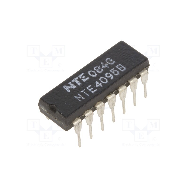 1 pcs x NTE Electronics - NTE4095B - IC: digital, JK flip-flop, CMOS, THT, DIP14, 100uA