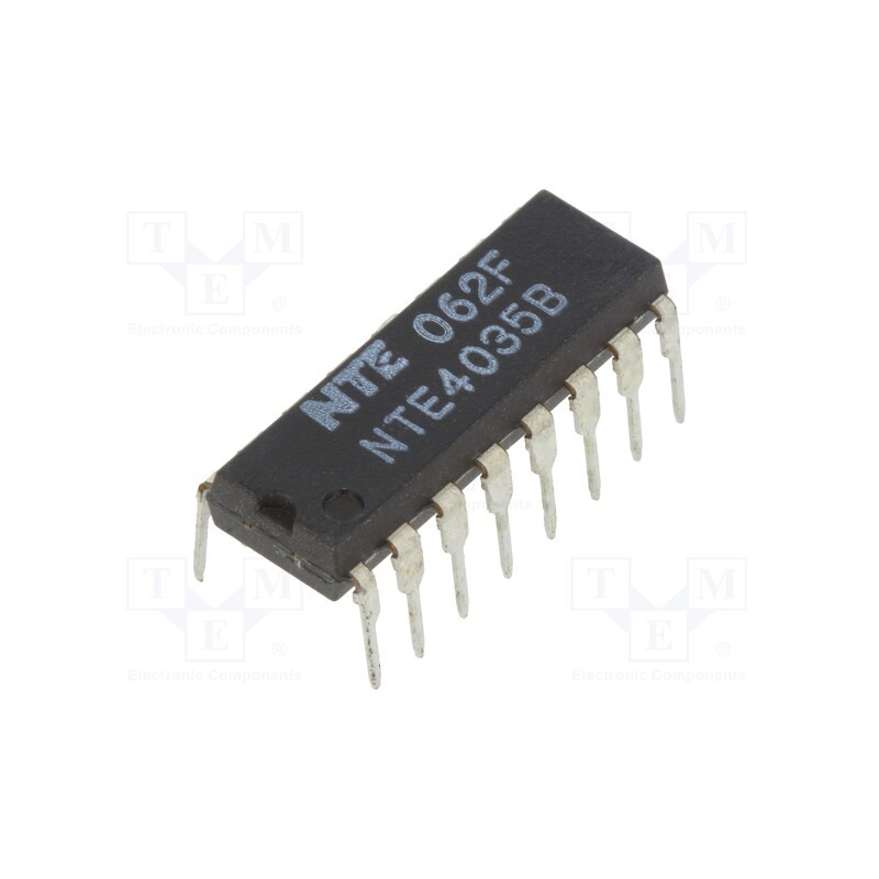 1 pcs x NTE Electronics - NTE4035B - IC: digital, 4bit,shift register, Ch: 4, CMOS, THT, DIP16, 3÷18VDC