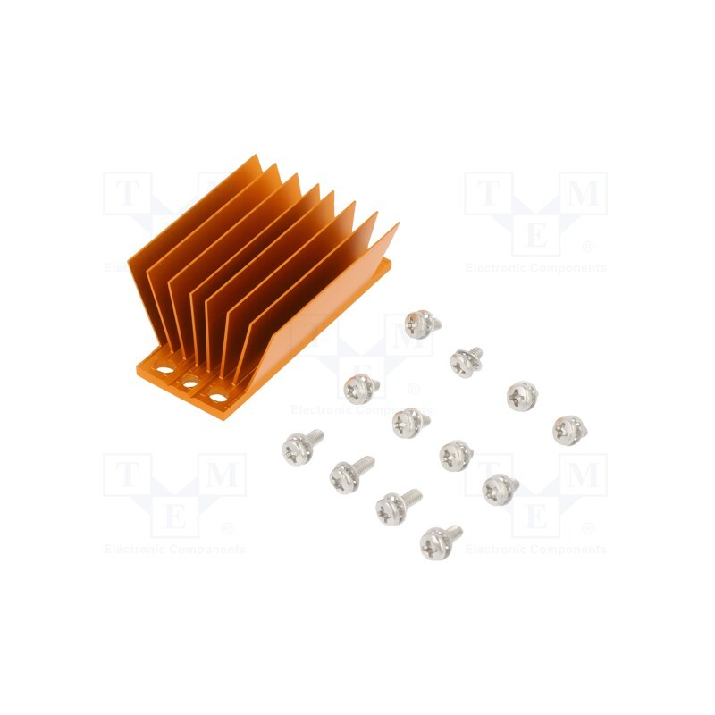 1 pcs x Advanced Thermal Solutions - ATS-1181-C1-R0 - Heatsink: extruded, grilled, BGA, golden, L: 58mm, W: 23mm, H: 22.9mm