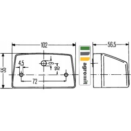 License plate lamp al33161 at27535 john deere