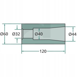 Welding sleeve 120mm 18100 25 granite
