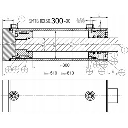 Hydraulic cylinder smtg 100x50x300 l 510mm