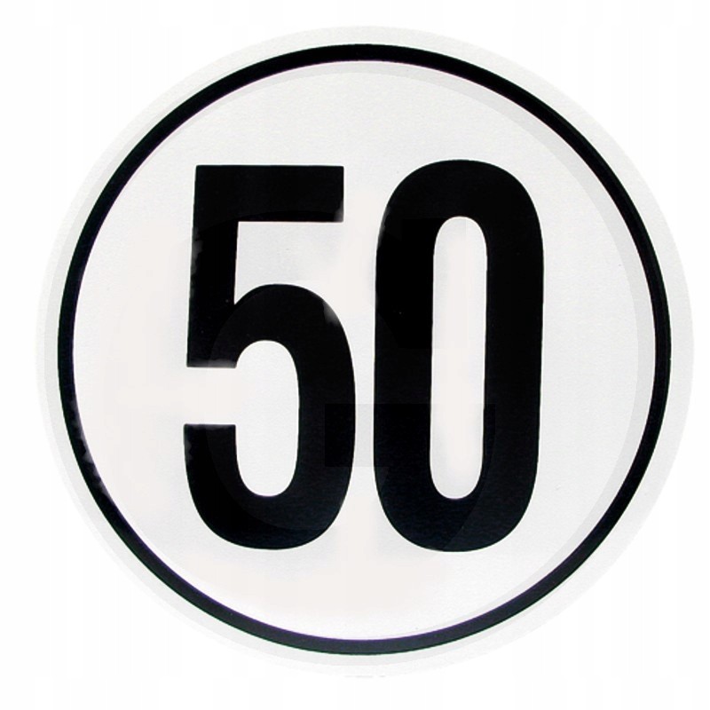 Sticker speed limit 50 km h fi 200 mm