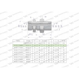 Metric bulkhead hydraulic connector bb m12x1