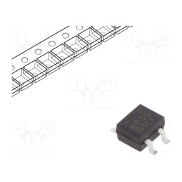 5 pcs x TAIWAN SEMICONDUCTOR - MBS6 RCG - Bridge rectifier: single-phase, 600V, If: 0.8A, Ifsm: 35A, MBS, SMT