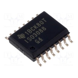 1 pcs x TEXAS INSTRUMENTS - ISO3088DWR - IC: interface, transceiver, half duplex,RS422,RS485, 20Mbps