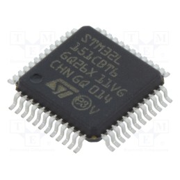 1 pcs x STMicroelectronics - STM32L151CBT6 - IC: ARM microcontroller, 32MHz, LQFP48, 1.8÷3.6VDC, -40÷85°C
