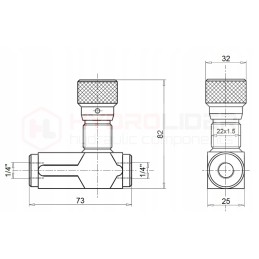 Hydraulic valve throttling 1 side vrfu 1 4 15l
